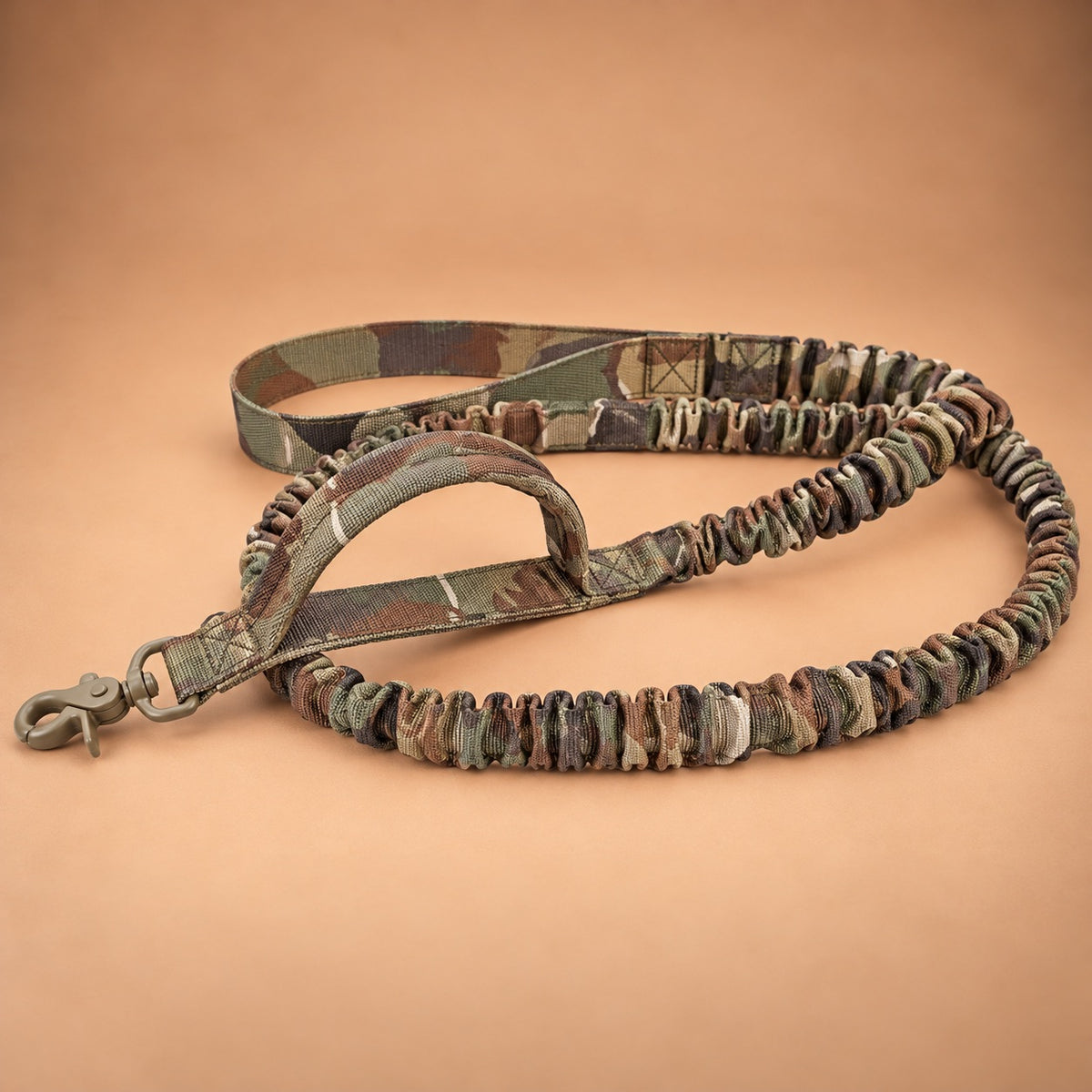 Bungee Dog Leash – Nylon Shock-Absorbing Lead with Swivel Clip & Two Handles
