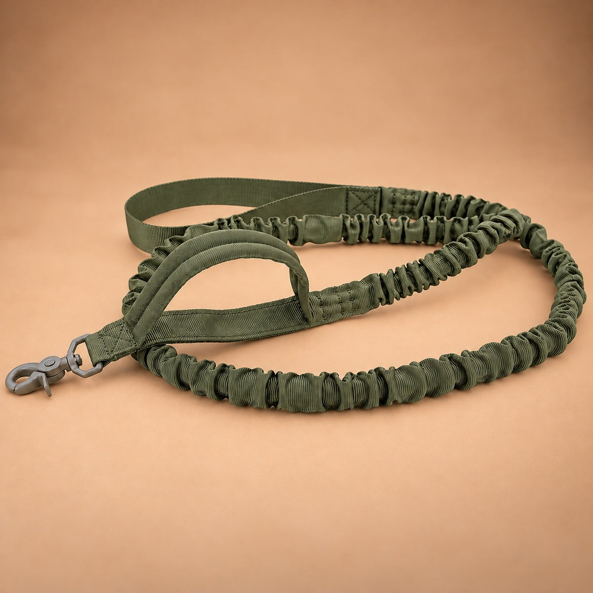 Bungee Dog Leash – Nylon Shock-Absorbing Lead with Swivel Clip & Two Handles