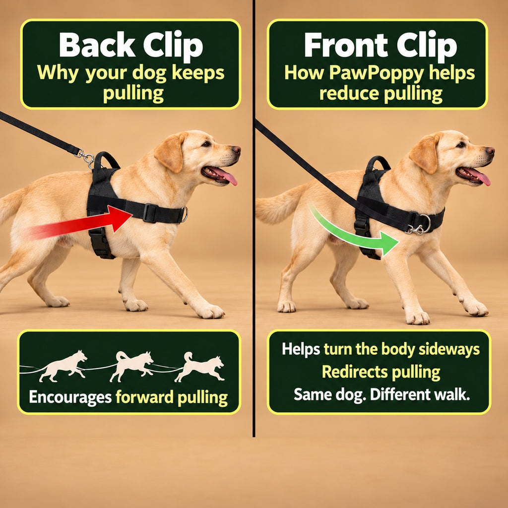 No-Pull Dog Harness with Front & Back Clip, Grab Handle and Quick-Release Buckle