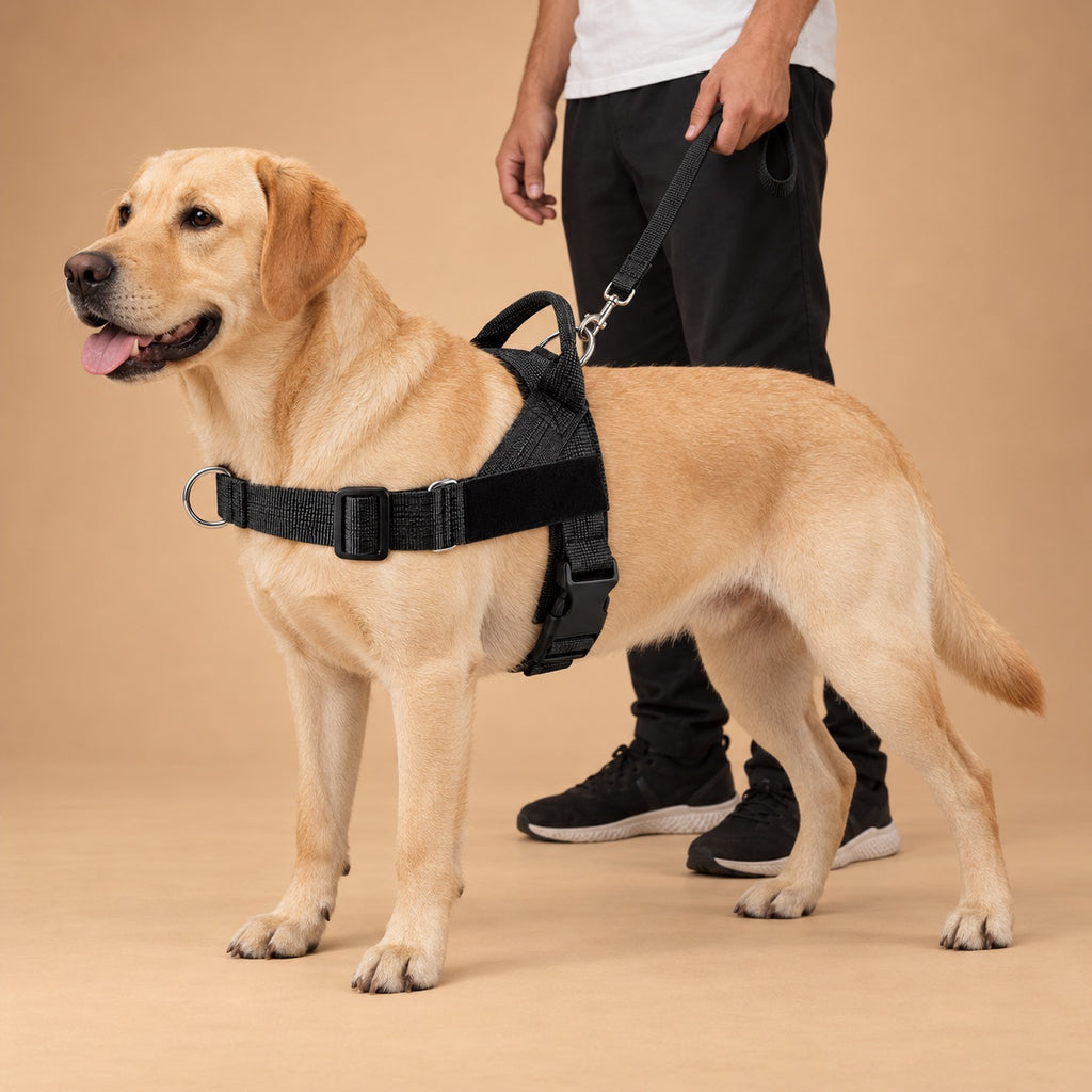 No-Pull Dog Harness with Front & Back Clip, Grab Handle and Quick-Release Buckle