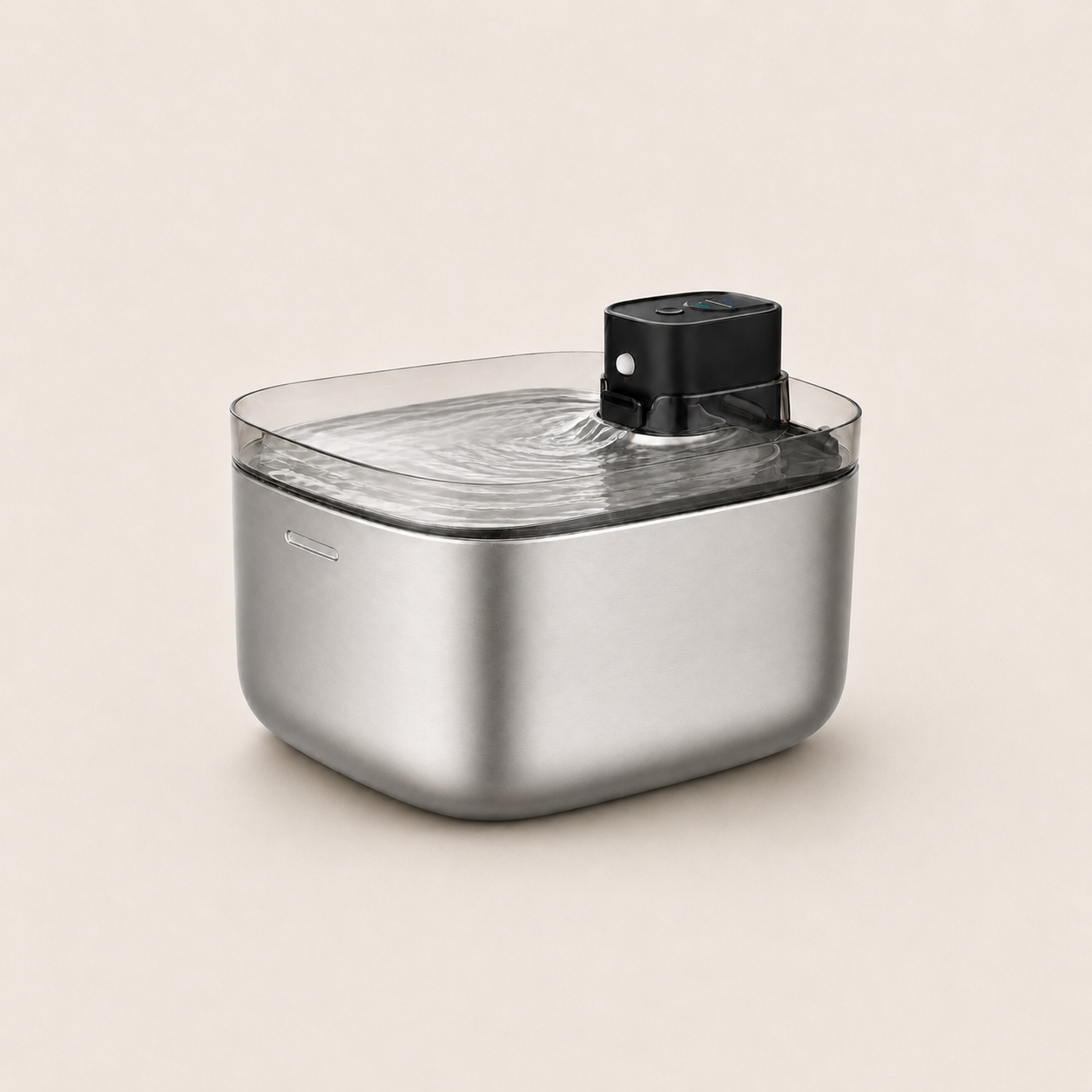 Cordless Water Fountain 5.5L/185 oz – Stainless Steel Pet Fountain with UVC Light, LCD Display & Motion Sensor