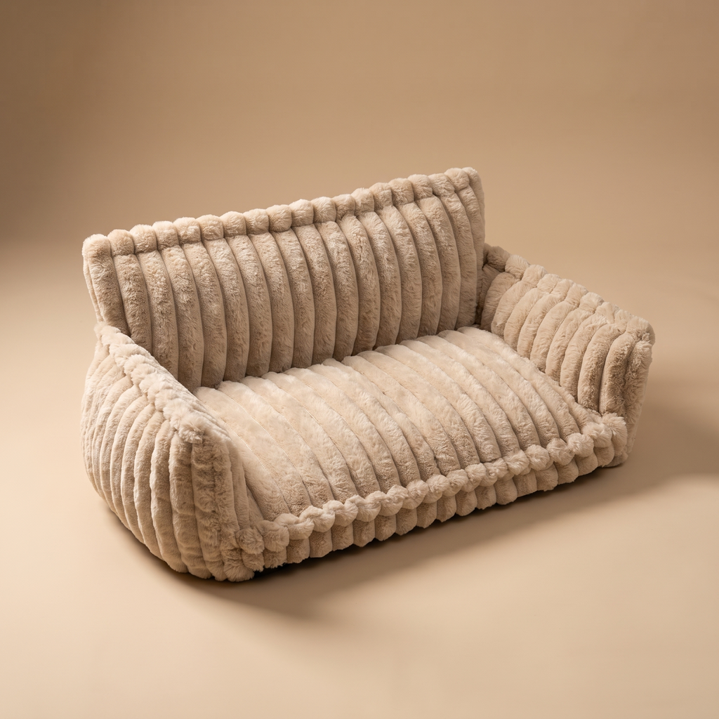 Cloudy Supportive Orthopedic Dog Bed – Beige
