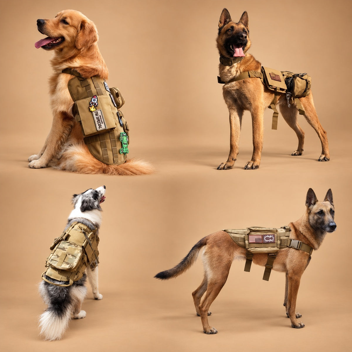 Dog Harness Patches Set of 12 Pieces